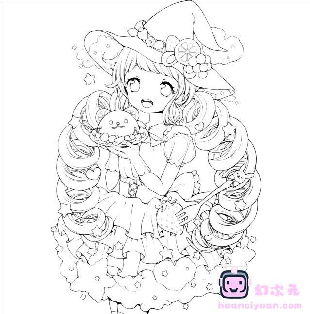 [线稿]萌系萝莉风线稿填色本[97P]