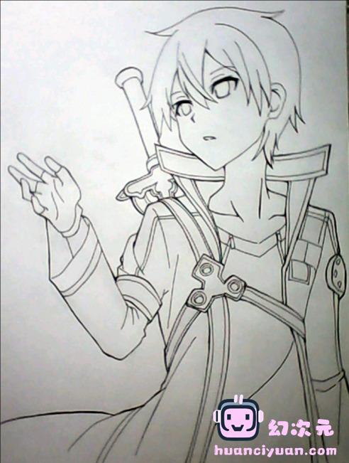 [线稿][刀剑神域]桐谷和人(桐人)[18P]