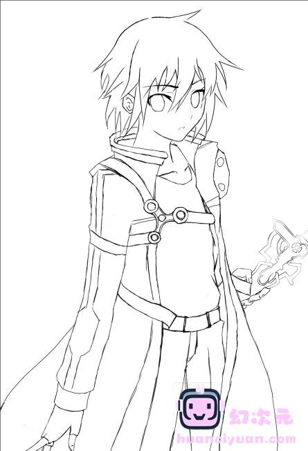 [线稿][刀剑神域]桐谷和人(桐人)[18P]