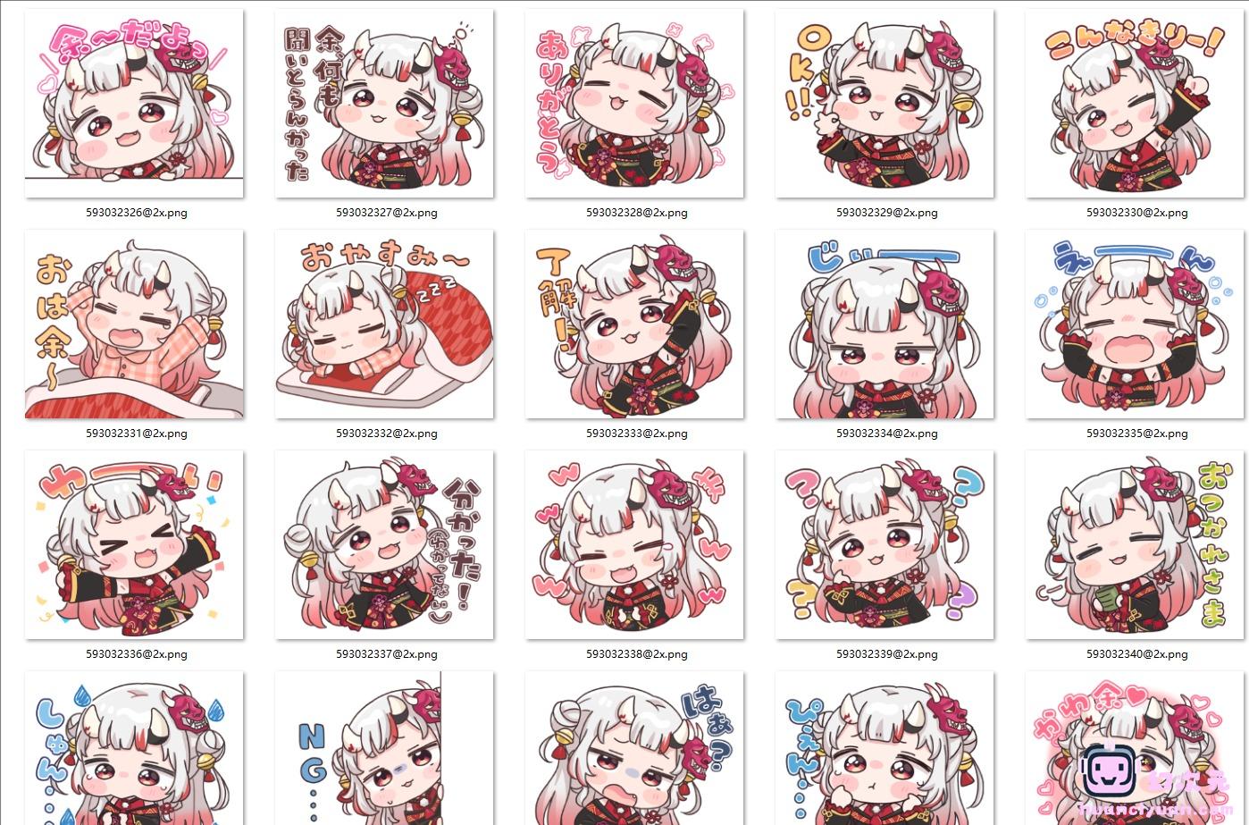 [表情包][もちみこ]hololive line表情包 百鬼あやめ[24P]