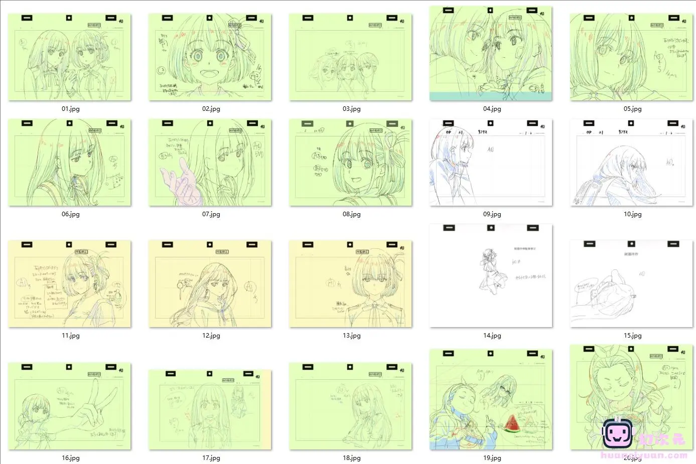 [线稿集]リコリス・リコイル 総作監スクリプト[47P]