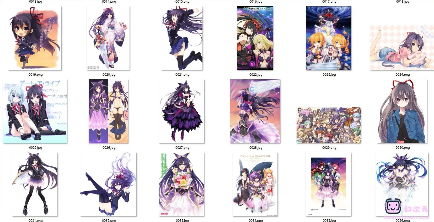 [约会大作战]夜刀神十香 高清图片CG包[479P]