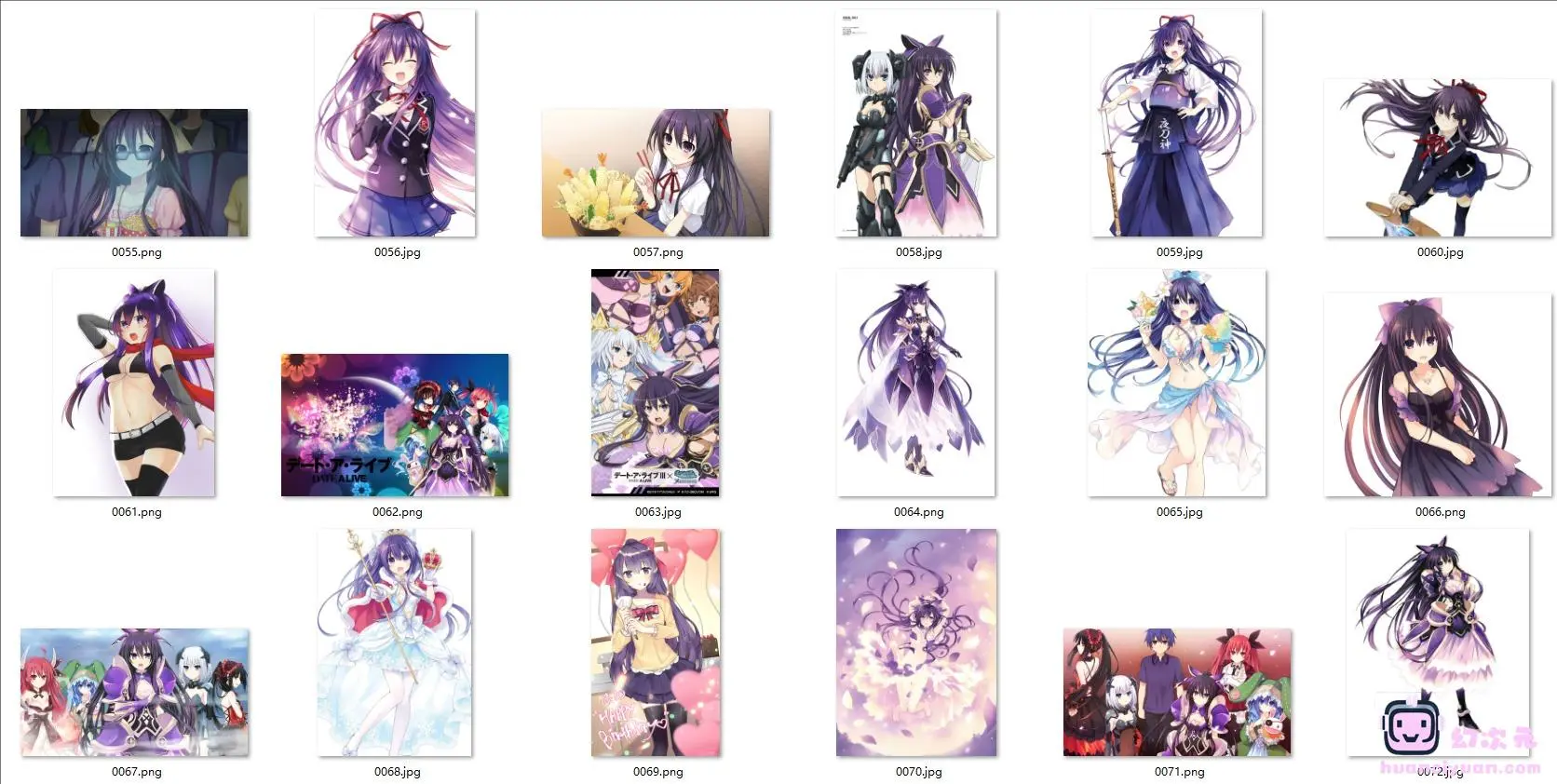 [约会大作战]夜刀神十香 高清图片CG包[479P]