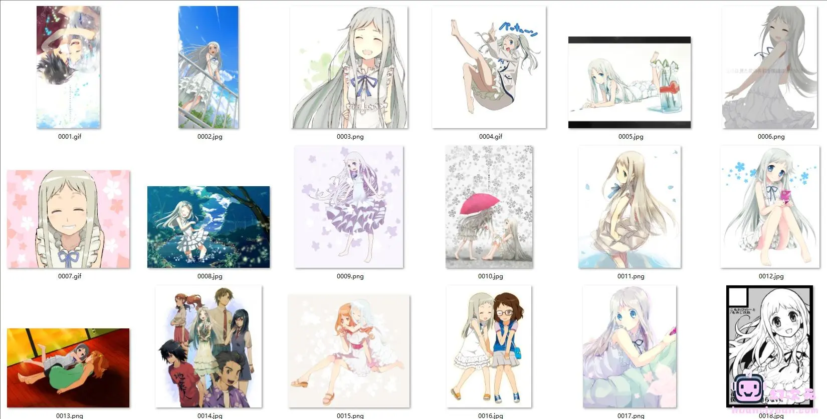 [未闻花名]本间芽衣子/面码 高清图片CG包[1052P]