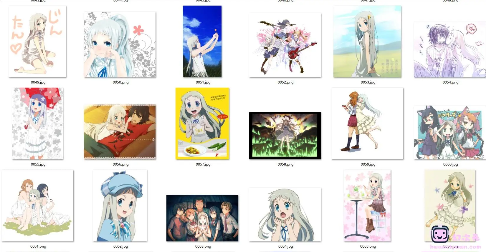 [未闻花名]本间芽衣子/面码 高清图片CG包[1052P]