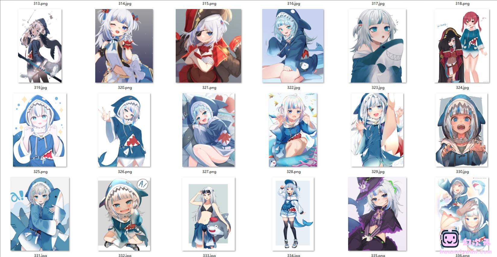 [Vtuber]噶呜·古拉/鲨鱼娘 高清图片CG包[708P]