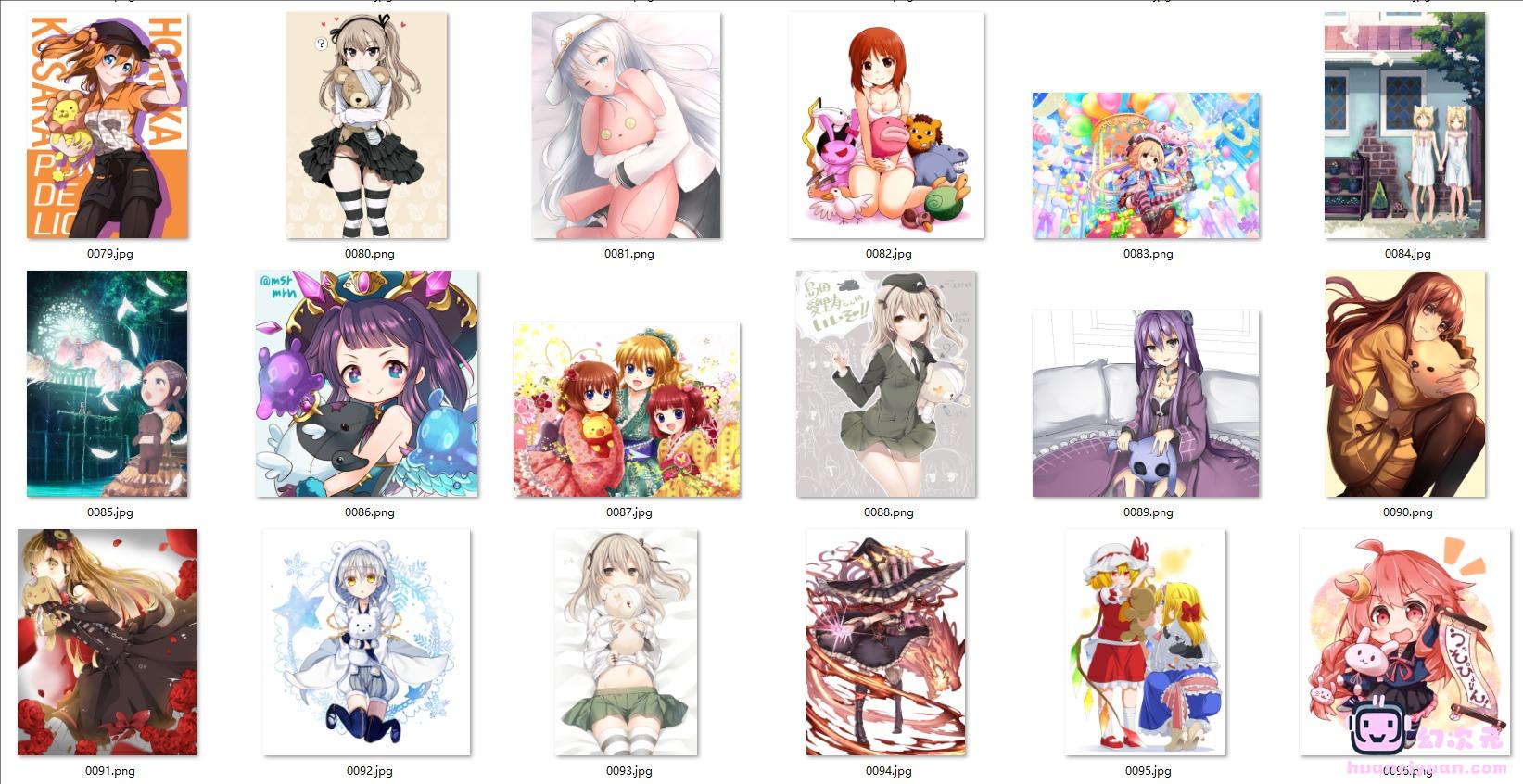 [专题图包]抱着布娃娃的少女 高清图片CG包[1990P]