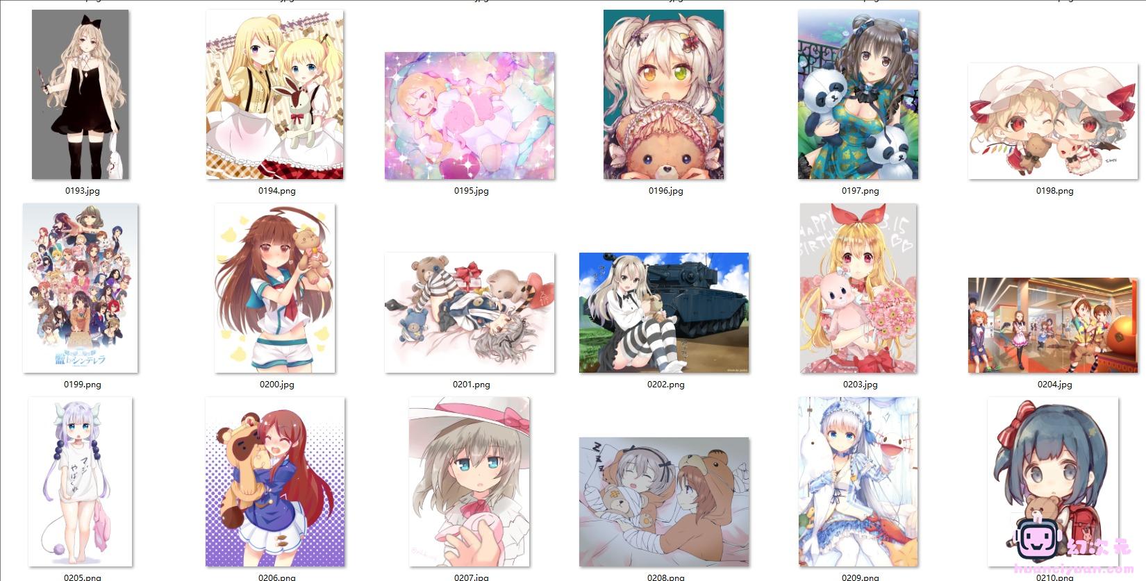 [专题图包]抱着布娃娃的少女 高清图片CG包[1990P]