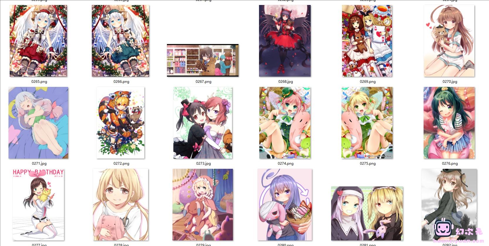 [专题图包]抱着布娃娃的少女 高清图片CG包[1990P]