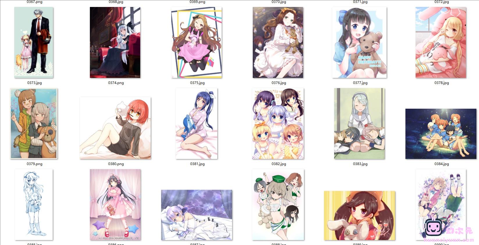 [专题图包]抱着布娃娃的少女 高清图片CG包[1990P]