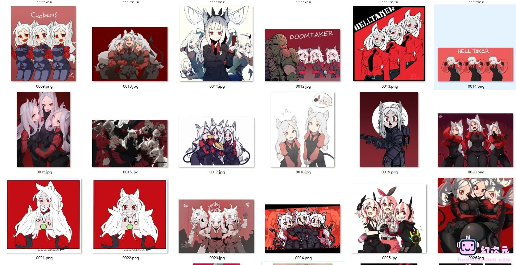 [helltaker(地狱把妹王)]恶魔三姐妹(刻尔柏洛斯) 高清图片CG包[376P]