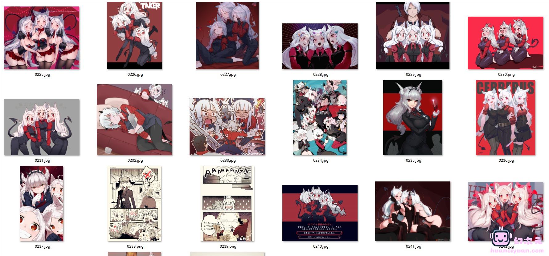 [helltaker(地狱把妹王)]恶魔三姐妹(刻尔柏洛斯) 高清图片CG包[376P]