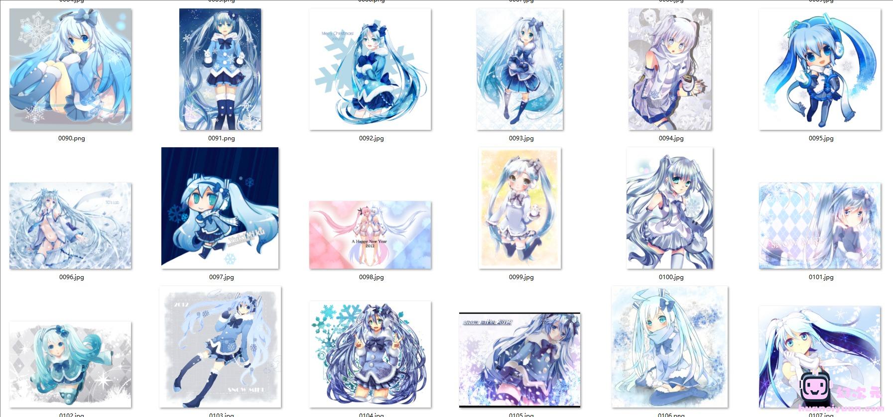 [VOCALOID]雪未来(雪初音 Snow Miku) 高清图片CG包[1767P]