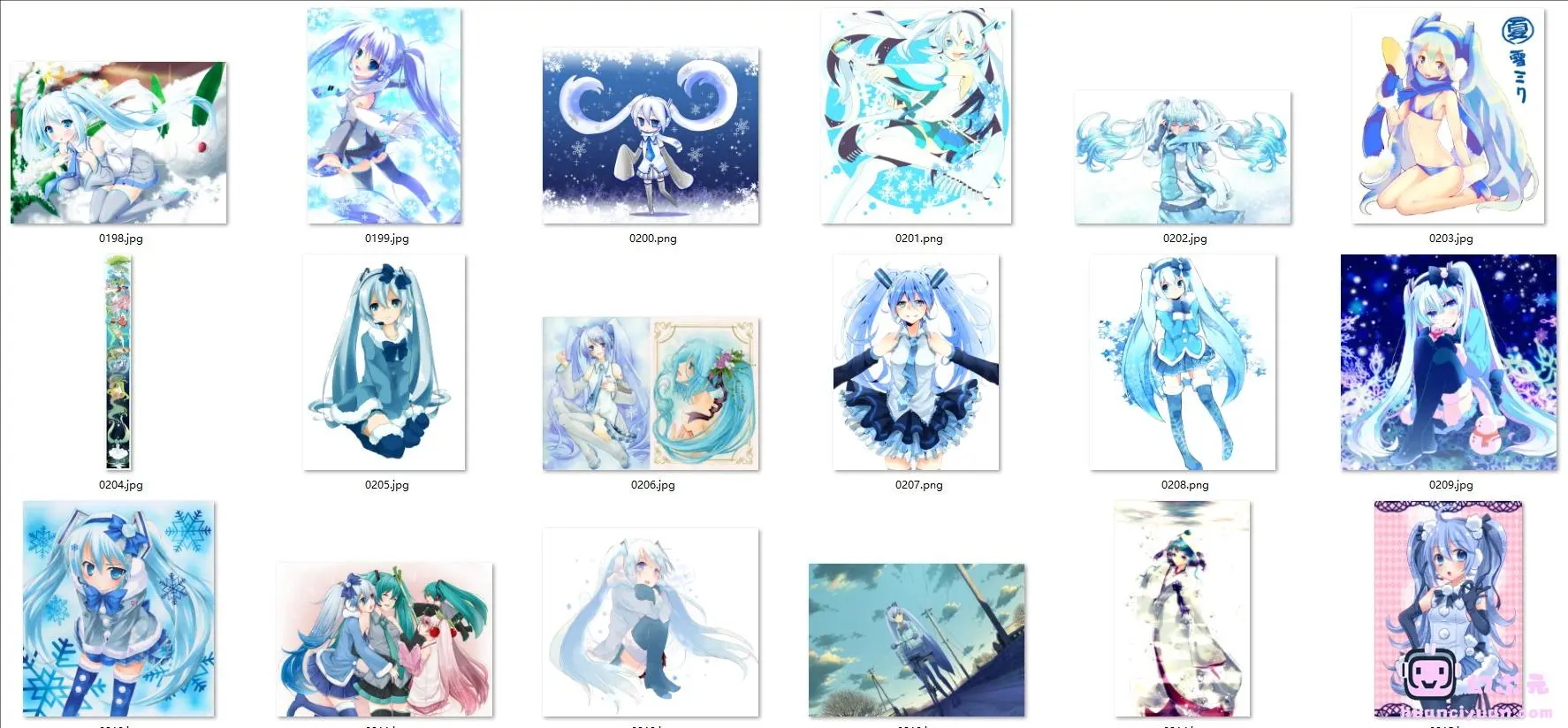 [VOCALOID]雪未来(雪初音 Snow Miku) 高清图片CG包[1767P]