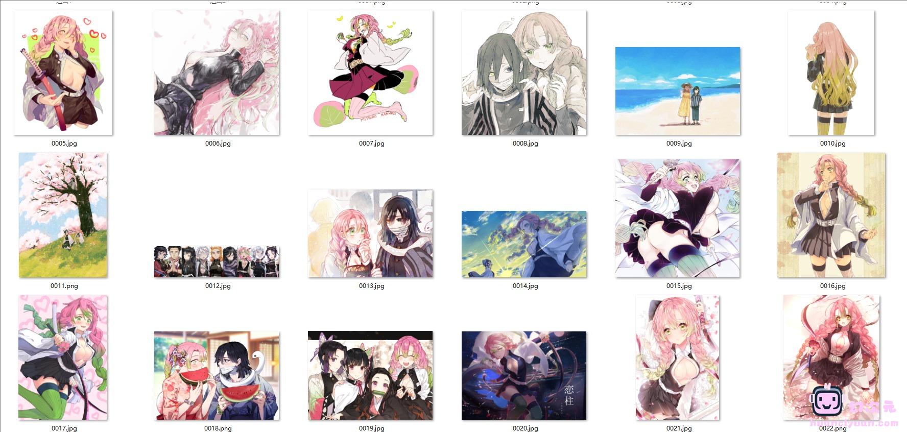 [鬼灭之刃]甘露寺蜜璃(恋柱) 高清图片CG包[441P]