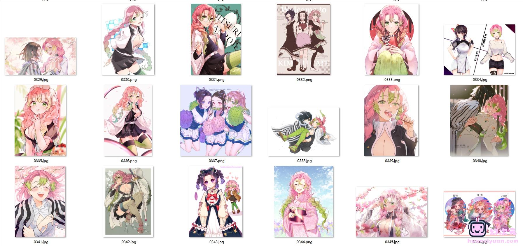 [鬼灭之刃]甘露寺蜜璃(恋柱) 高清图片CG包[441P]