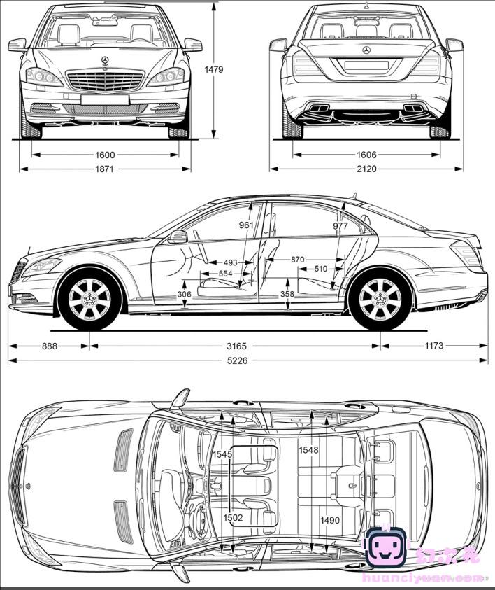 各大品牌汽车设计蓝图汽车平面图纸