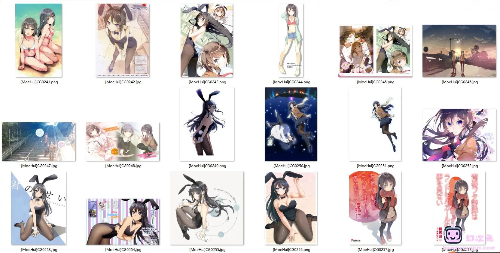 [青春猪头少年系列]樱岛麻衣 高清图片CG包[350P]