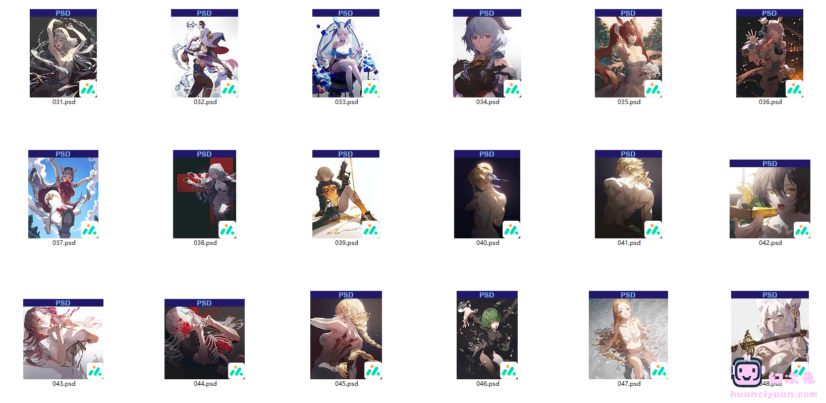 [PSD源文件]ファジョボレ(Fajyobore) PSD[50P]