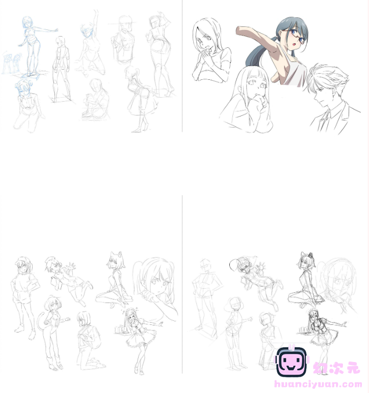 [hide channel]ポーズアイデア＆模写に使える！イラストスキルアップのための絵の練習ノート 3月号[181P]