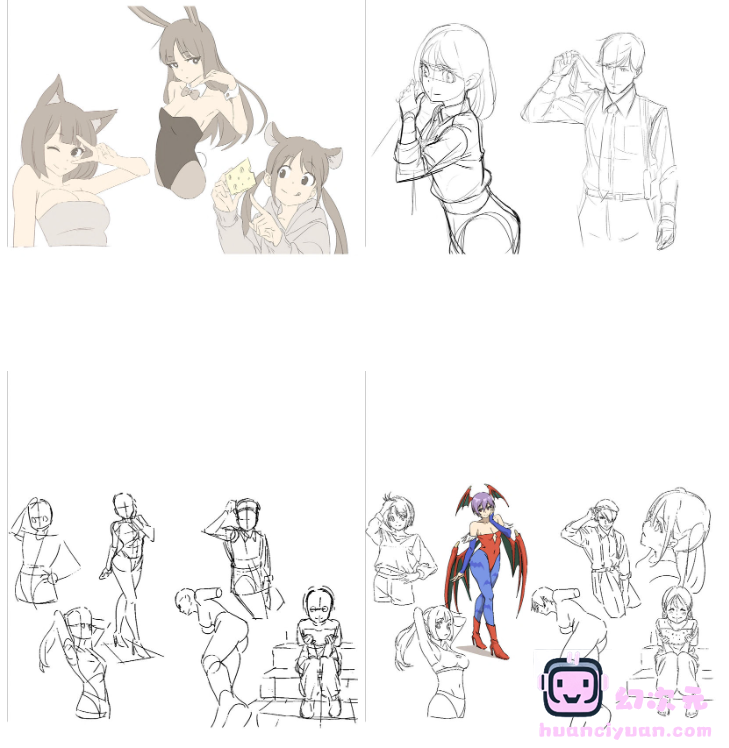 [hide channel]ポーズアイデア＆模写に使える！イラストスキルアップのための絵の練習ノート 3月号[181P]