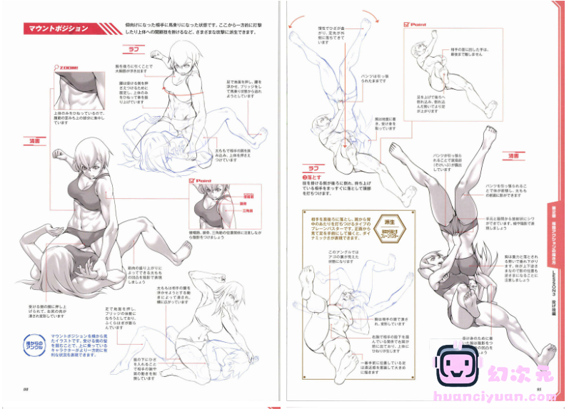 [漫画教程][日文]格斗与动作姿势绘画技巧集[150P]