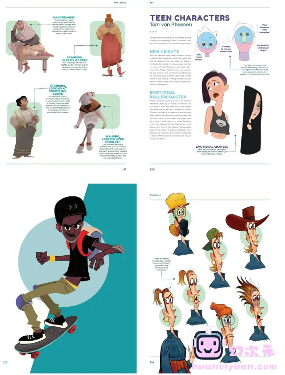 [漫画教程][英文]角色设计基础：如何为插图、动画和视觉开发创建引人入胜的角色[314P]