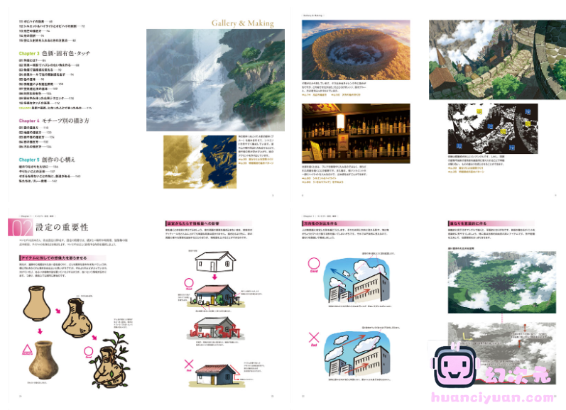 [漫画教程][日文]动漫工作室教授的背景绘画基本原理[77P]