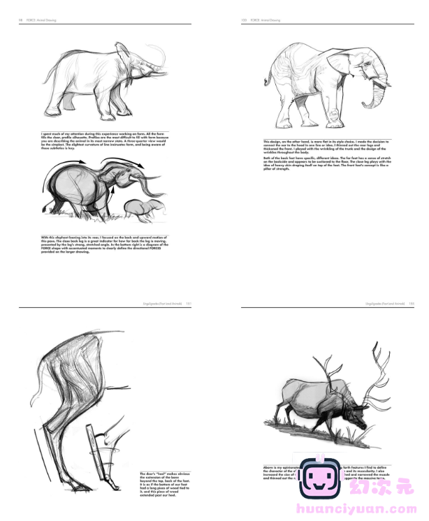 [漫画教程][英文]FORCE 动物绘图[235P]