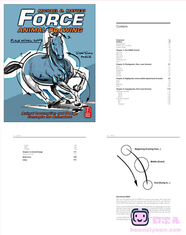 [漫画教程][英文]FORCE 动物绘图[235P]
