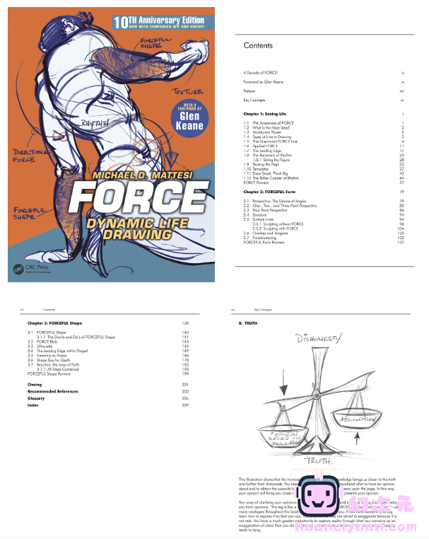 [漫画教程][英文]FORCE 人体动态姿势 十周年纪念版[234P]