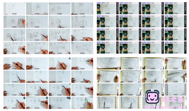 [漫画手绘视频]hide channel 顔と体の描き方講座 油管作画视频[59小时/325段]