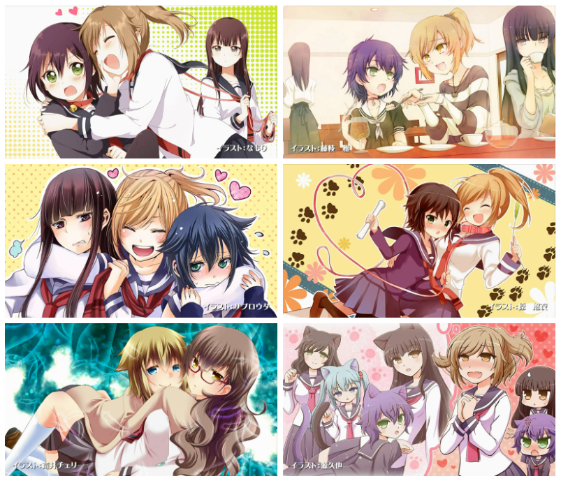 [画集]犬神同学和猫山同学 EndCard[12P]