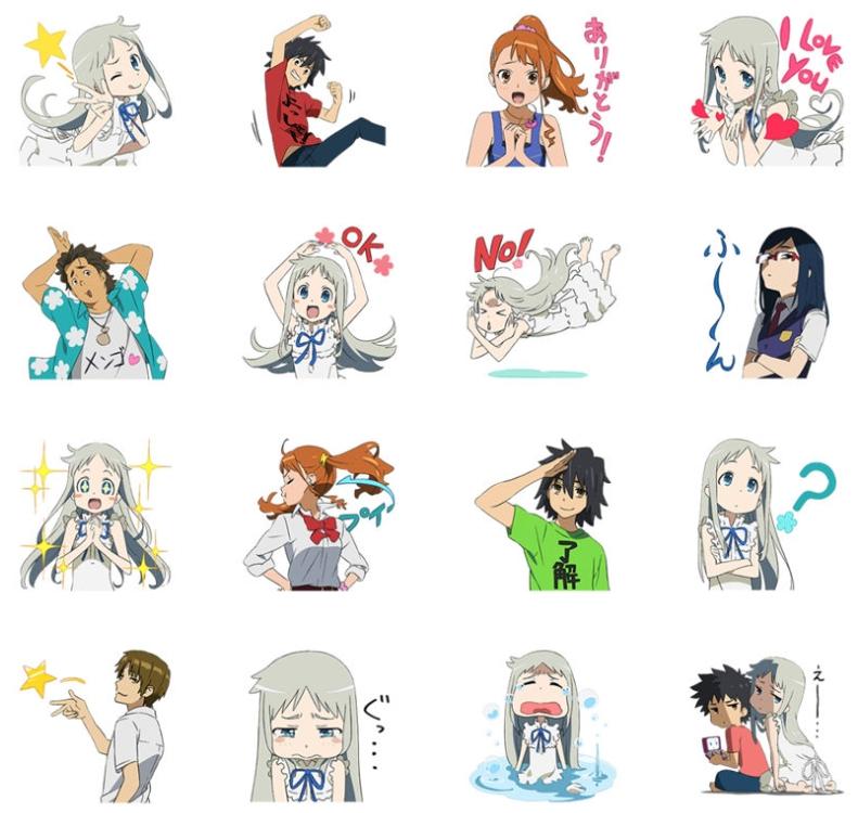 [表情包]未闻花名 Line表情包[40P]