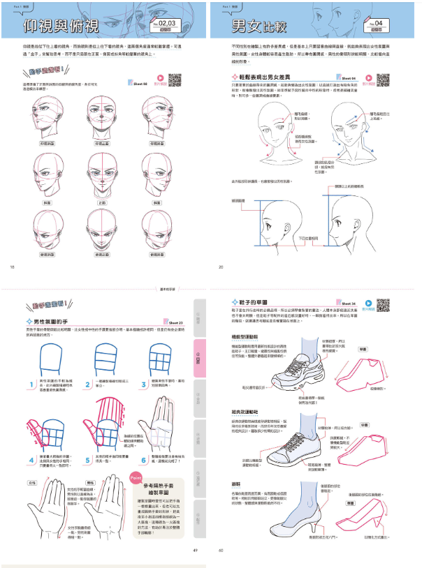 [漫画教程][日文+繁体中文]日本绘师到我家 跟着影片画 解锁人物卡关 附带特典+视频[146P]