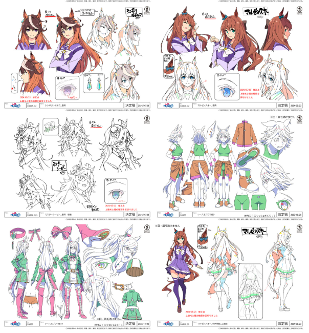 [线稿集]赛马娘芦毛灰姑娘 动画原画设定资料集[129P]