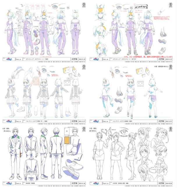 [线稿集]赛马娘芦毛灰姑娘 动画原画设定资料集[129P]