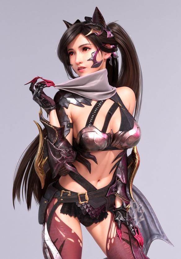 《最终幻想7RE》蒂法3D美图赏：与克劳德激情热吻！