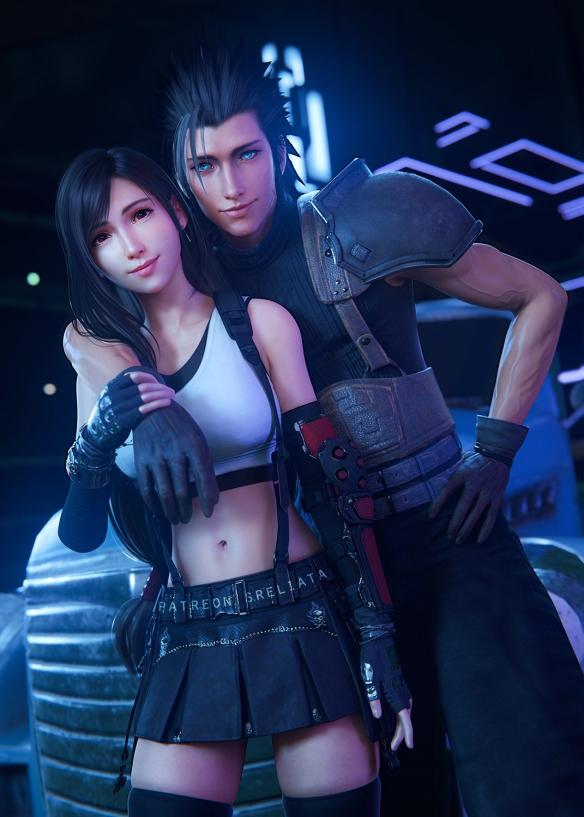 《最终幻想7RE》蒂法3D美图赏：与克劳德激情热吻！