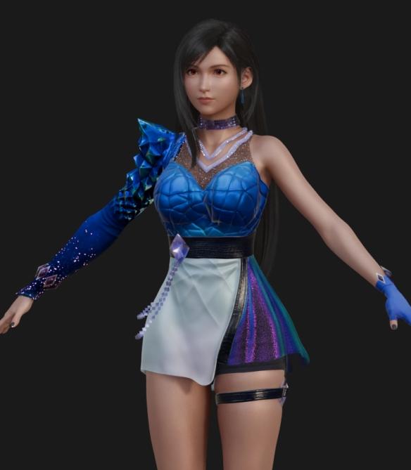 《最终幻想7RE》蒂法3D美图赏：与克劳德激情热吻！