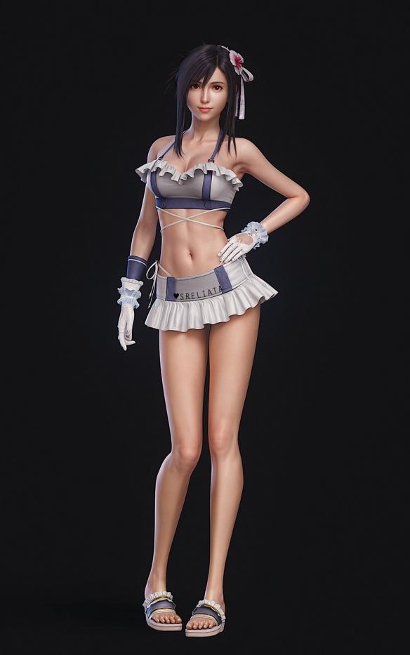 《最终幻想7RE》蒂法3D美图赏：与克劳德激情热吻！