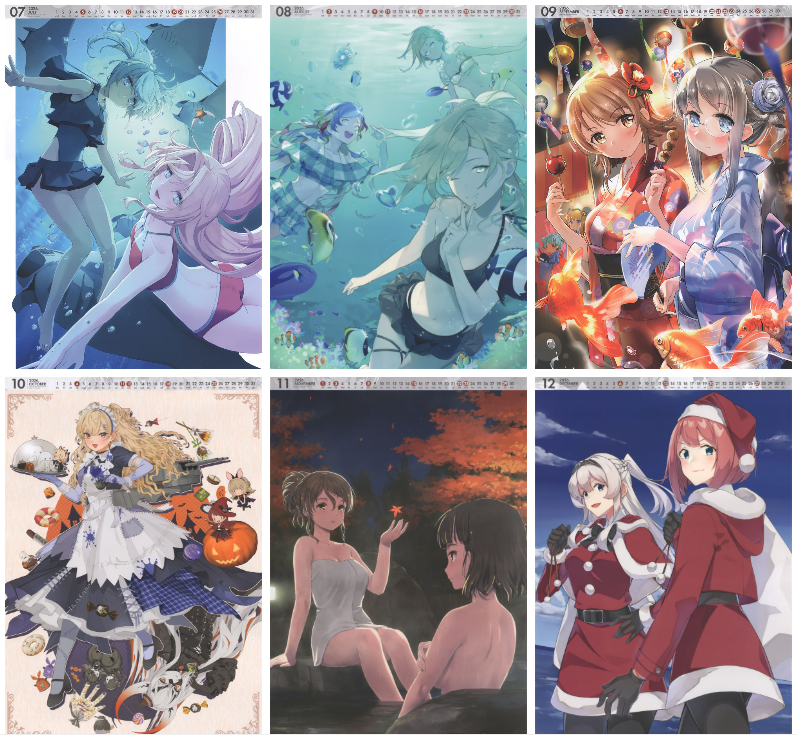 [画集]「艦これ」舰娘2026年的日历画集。[13P]