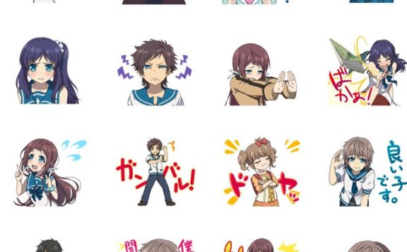 [表情包]凪のあすから来自风平浪静的明天 Line表情包2套[80P]