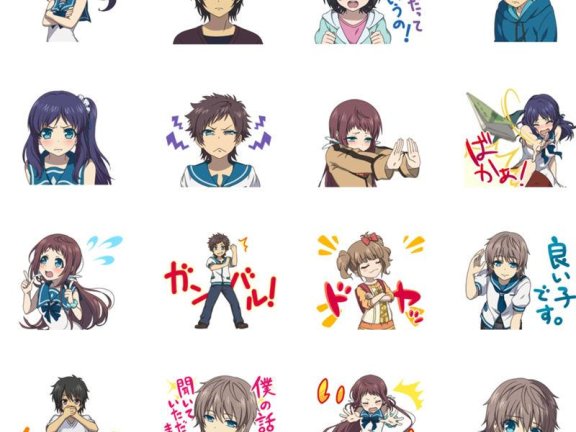 [表情包]凪のあすから来自风平浪静的明天 Line表情包2套[80P]