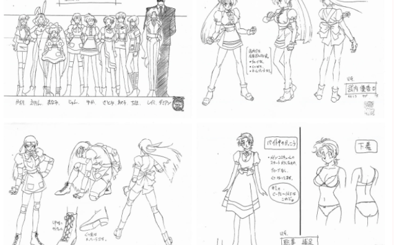 [线稿集][木村贵宏]Variable Geo格斗女神 动画资料设定线稿集[51P]