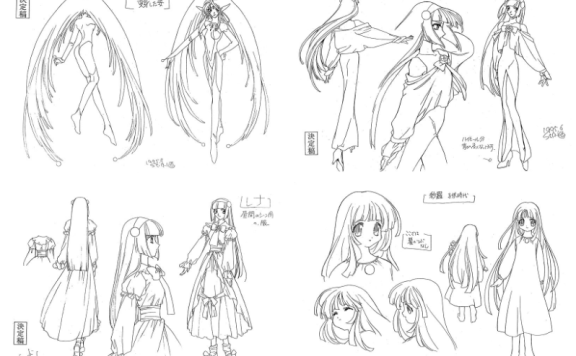 [线稿集]通灵公主 动画资料设定线稿集[45P]